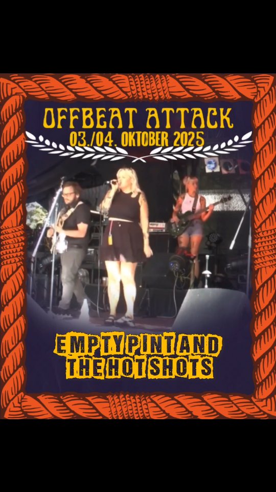 🎶 Empty Pint and The Hot Shots beim Offbeat Attack – und das mit Stil, Schweiß und jeder Menge Offbeat! 
Die sieben Musiker*innen aus Dresden klingen, als kämen sie direkt aus einem verrauchten Pub in Kingston oder einem Kellerclub in London. Britisch-jamaikanischer Sound, ganz ohne Schnickschnack – dafür mit Herz, Groove und einer gehörigen Portion Humor. 🍻🔥
📅 Samstag, 4. Oktober 2025 
📍 Nexus Braunschweig 
💥 Rock The Boat 
🎺 Ska, Reggae, Rocksteady und alles, was sich sonst noch durch den Offbeat-Wolf drehen lässt – tanzbar, charmant und garantiert ohne Autotune. Eine Show zum Schunkeln, Schmunzeln und Durchdrehen!
#OffbeatAttack #emptypintandthehotshots #nexusbs #ska #punk #soul #rocktheboat #antifa #livemusic #braunschweig #ruderevolution @emptypint_and_thehotshots