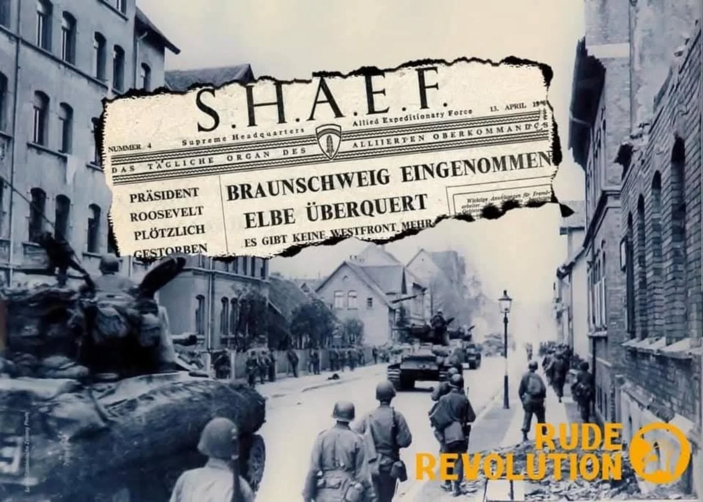 Heute vor 81 Jahren, am 12. April 1945 wurde Braunschweig von der  9. US-Armee vom Faschismus und Naziherrschaft befreit. 
Auf dem Bild marschieren die US Truppen über den Madamenweg in die Stadt ein.

#thankstotheallies #12April1945 #braunschweig #niewieder #toddemfaschismus